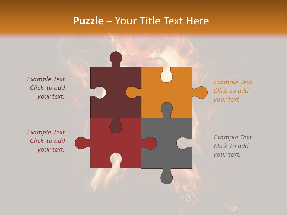 A Picture Of A Hand With Fire Coming Out Of It PowerPoint Template