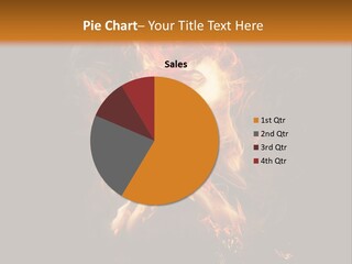 A Picture Of A Hand With Fire Coming Out Of It PowerPoint Template