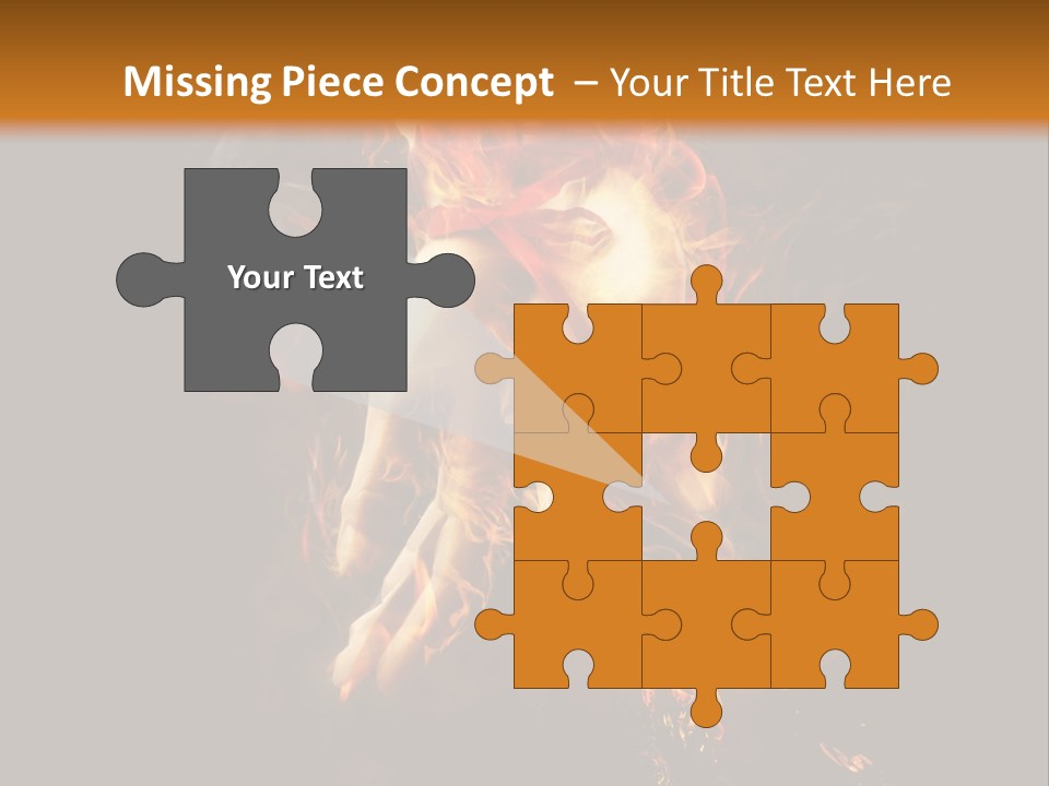 A Picture Of A Hand With Fire Coming Out Of It PowerPoint Template