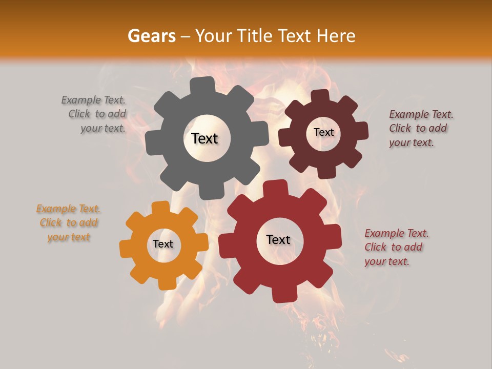 A Picture Of A Hand With Fire Coming Out Of It PowerPoint Template