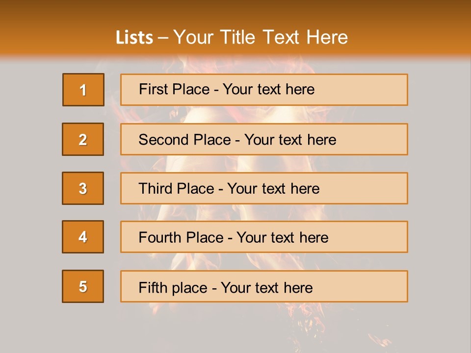 A Picture Of A Hand With Fire Coming Out Of It PowerPoint Template