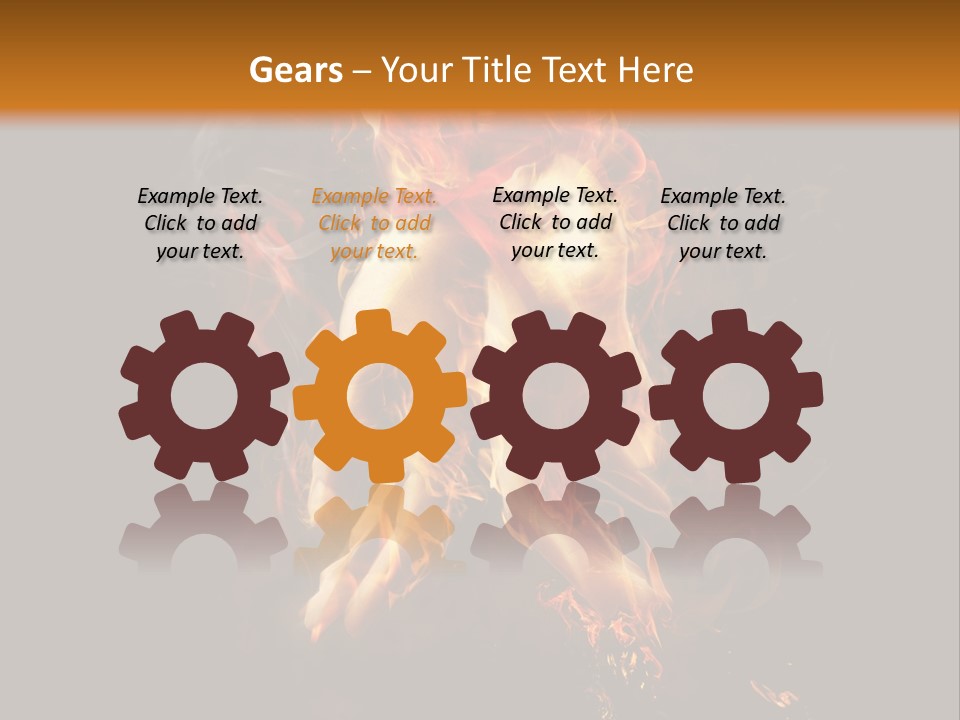 A Picture Of A Hand With Fire Coming Out Of It PowerPoint Template