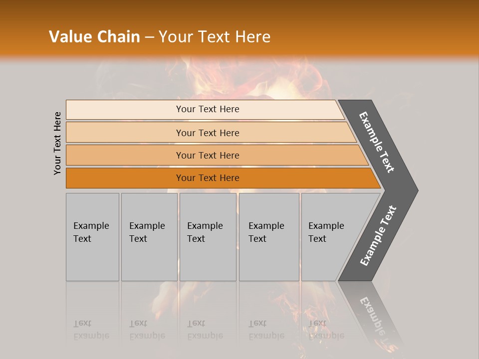 A Picture Of A Hand With Fire Coming Out Of It PowerPoint Template
