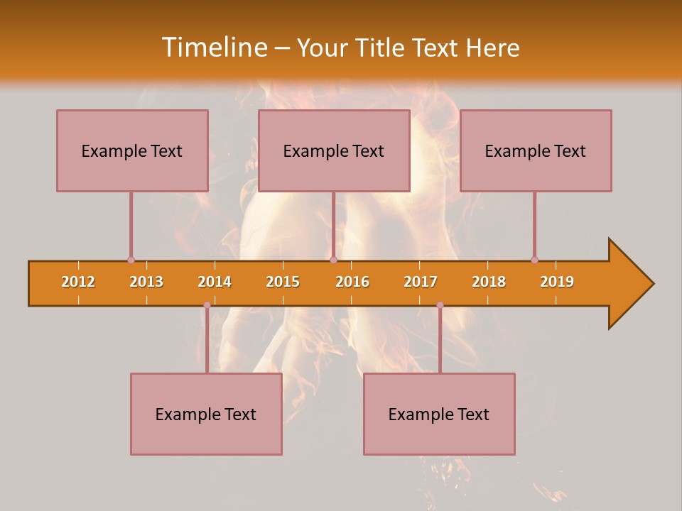 A Picture Of A Hand With Fire Coming Out Of It PowerPoint Template