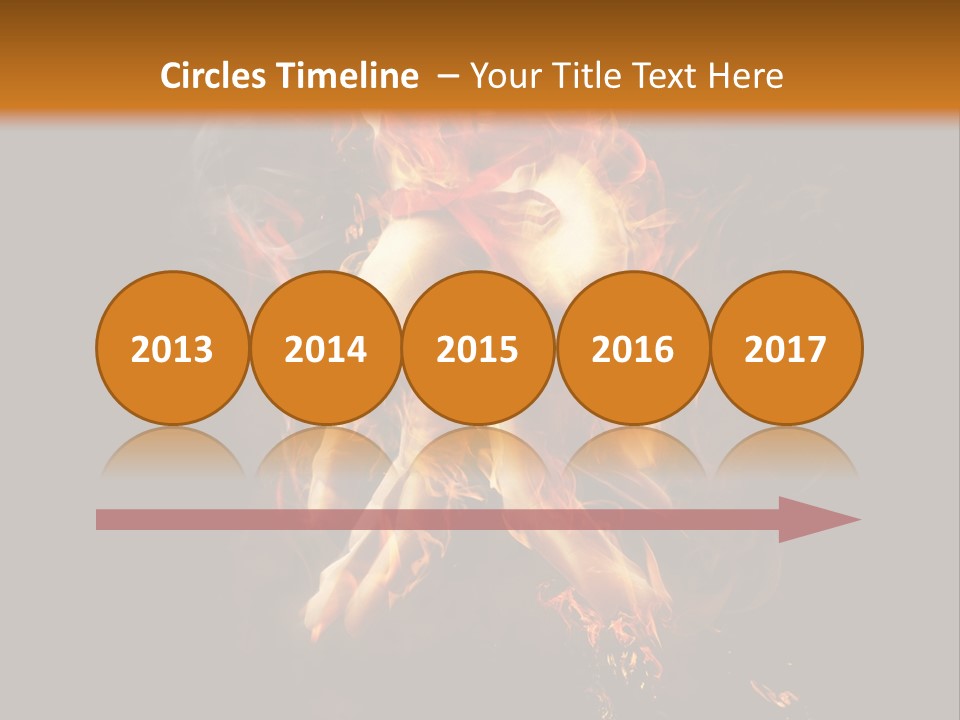 A Picture Of A Hand With Fire Coming Out Of It PowerPoint Template