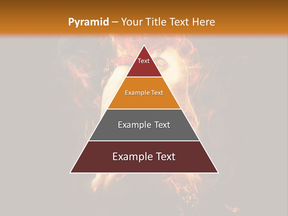 A Picture Of A Hand With Fire Coming Out Of It PowerPoint Template