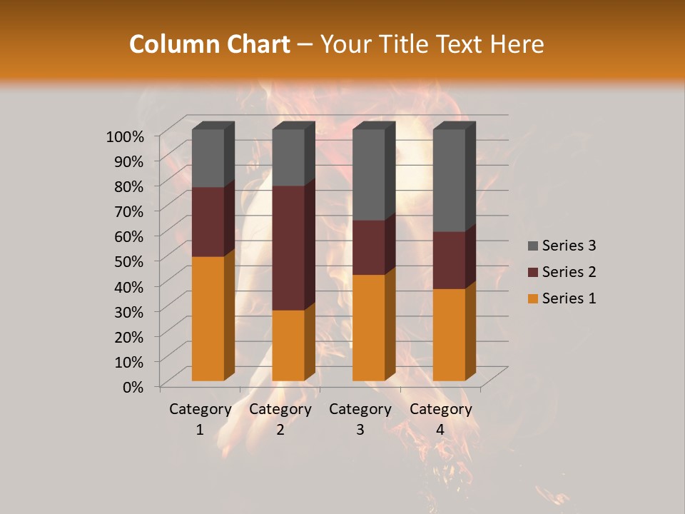 A Picture Of A Hand With Fire Coming Out Of It PowerPoint Template