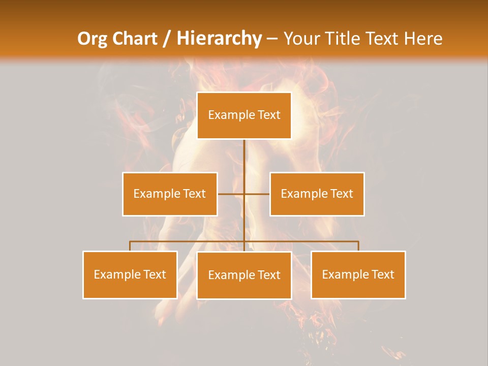 A Picture Of A Hand With Fire Coming Out Of It PowerPoint Template