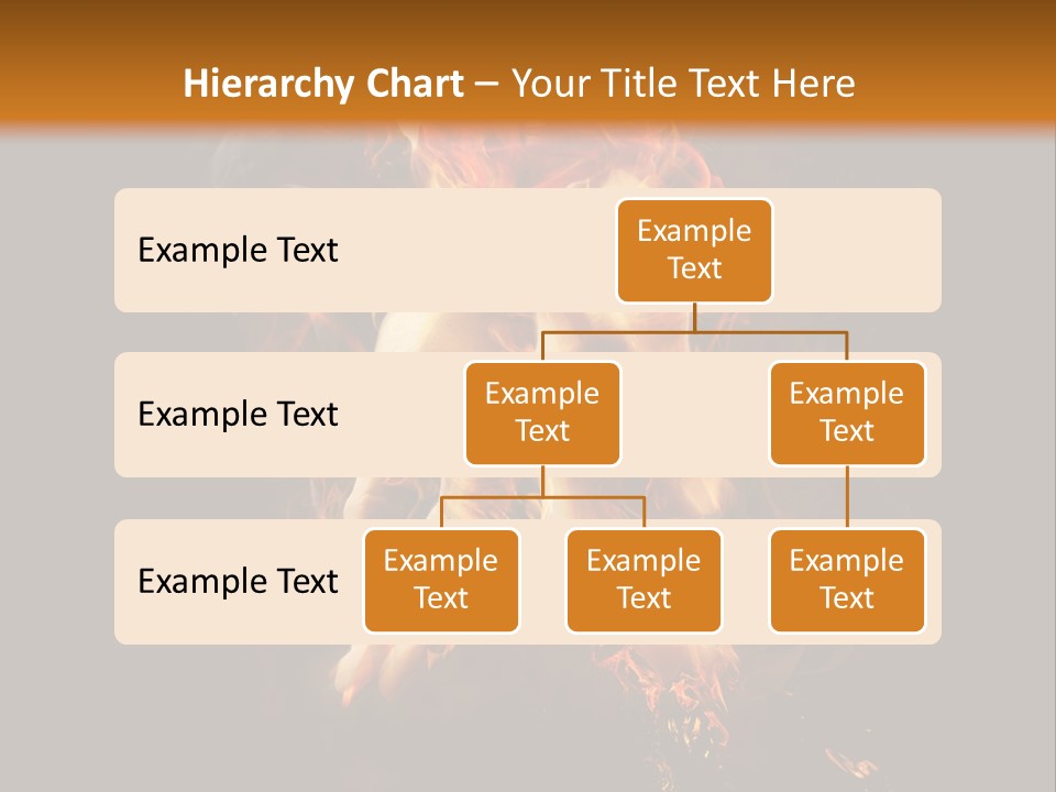A Picture Of A Hand With Fire Coming Out Of It PowerPoint Template