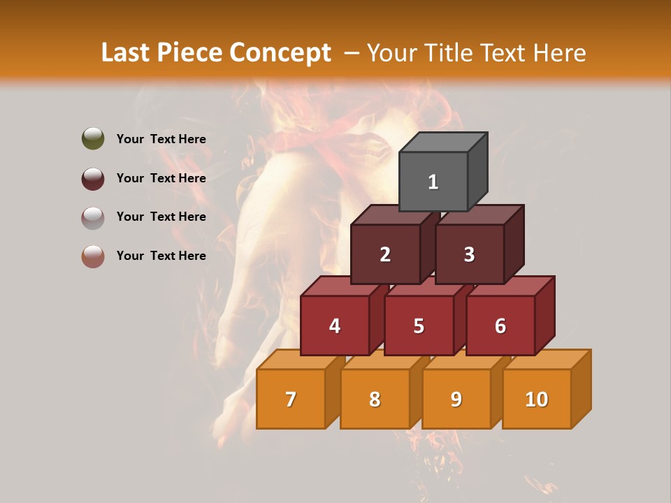A Picture Of A Hand With Fire Coming Out Of It PowerPoint Template