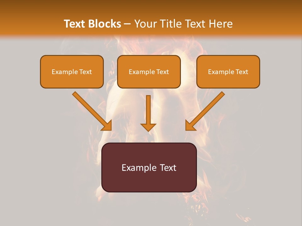 A Picture Of A Hand With Fire Coming Out Of It PowerPoint Template