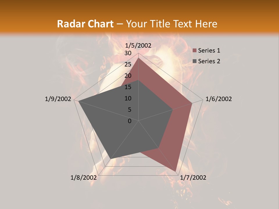 A Picture Of A Hand With Fire Coming Out Of It PowerPoint Template