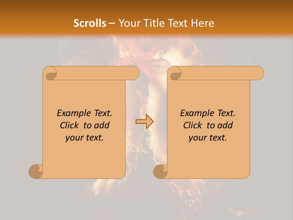 A Picture Of A Hand With Fire Coming Out Of It PowerPoint Template