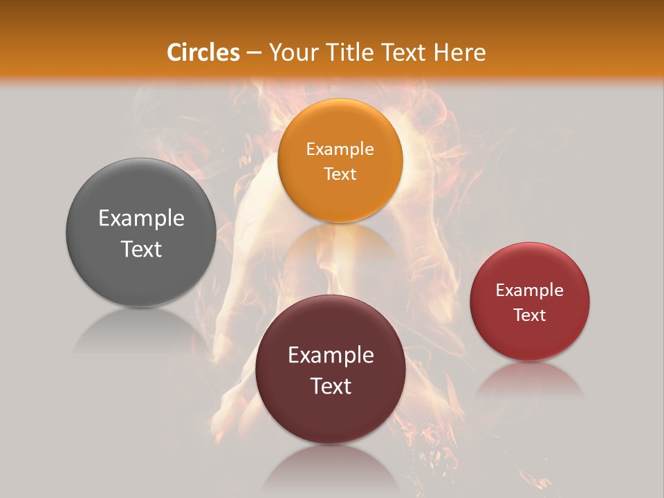 A Picture Of A Hand With Fire Coming Out Of It PowerPoint Template