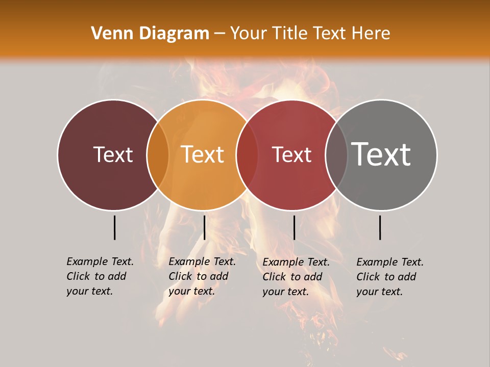 A Picture Of A Hand With Fire Coming Out Of It PowerPoint Template