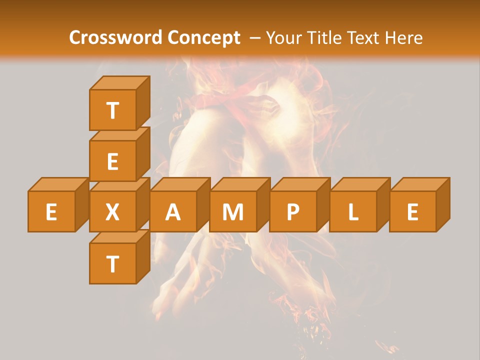 A Picture Of A Hand With Fire Coming Out Of It PowerPoint Template