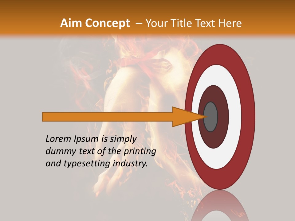 A Picture Of A Hand With Fire Coming Out Of It PowerPoint Template