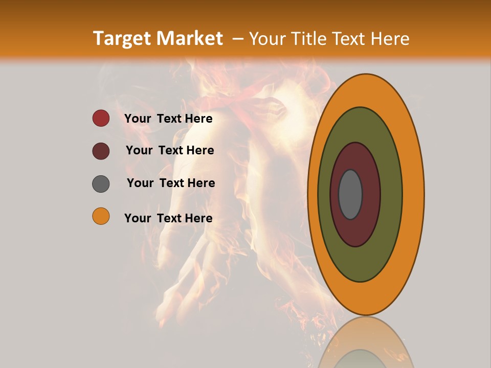 A Picture Of A Hand With Fire Coming Out Of It PowerPoint Template
