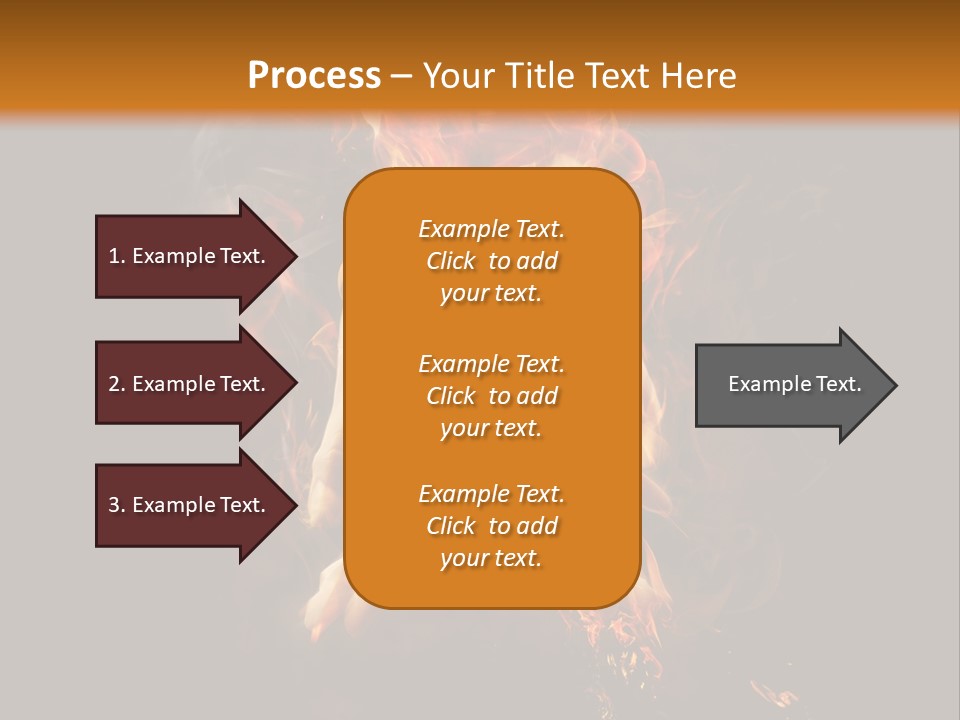 A Picture Of A Hand With Fire Coming Out Of It PowerPoint Template