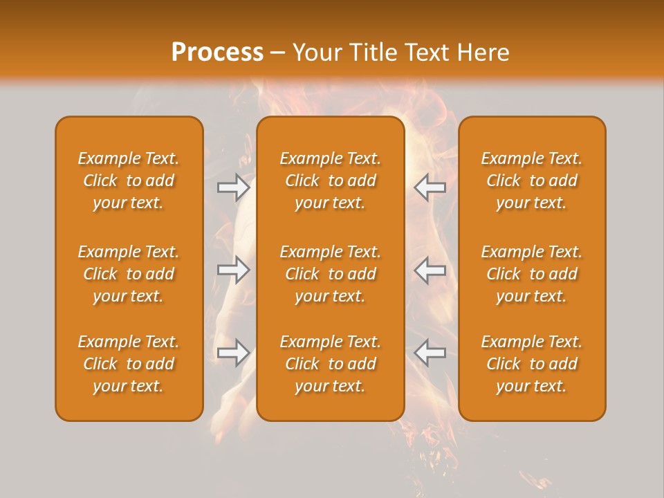 A Picture Of A Hand With Fire Coming Out Of It PowerPoint Template