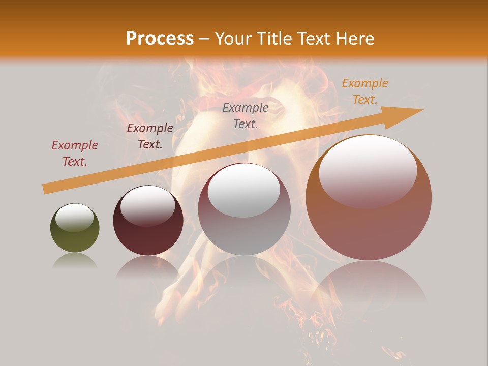 A Picture Of A Hand With Fire Coming Out Of It PowerPoint Template