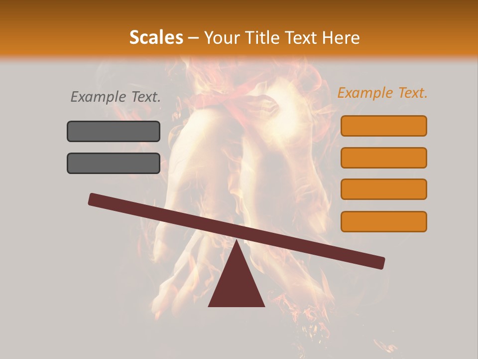 A Picture Of A Hand With Fire Coming Out Of It PowerPoint Template