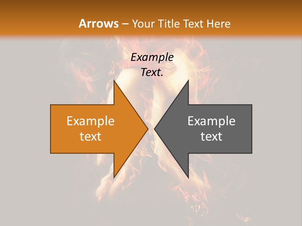A Picture Of A Hand With Fire Coming Out Of It PowerPoint Template