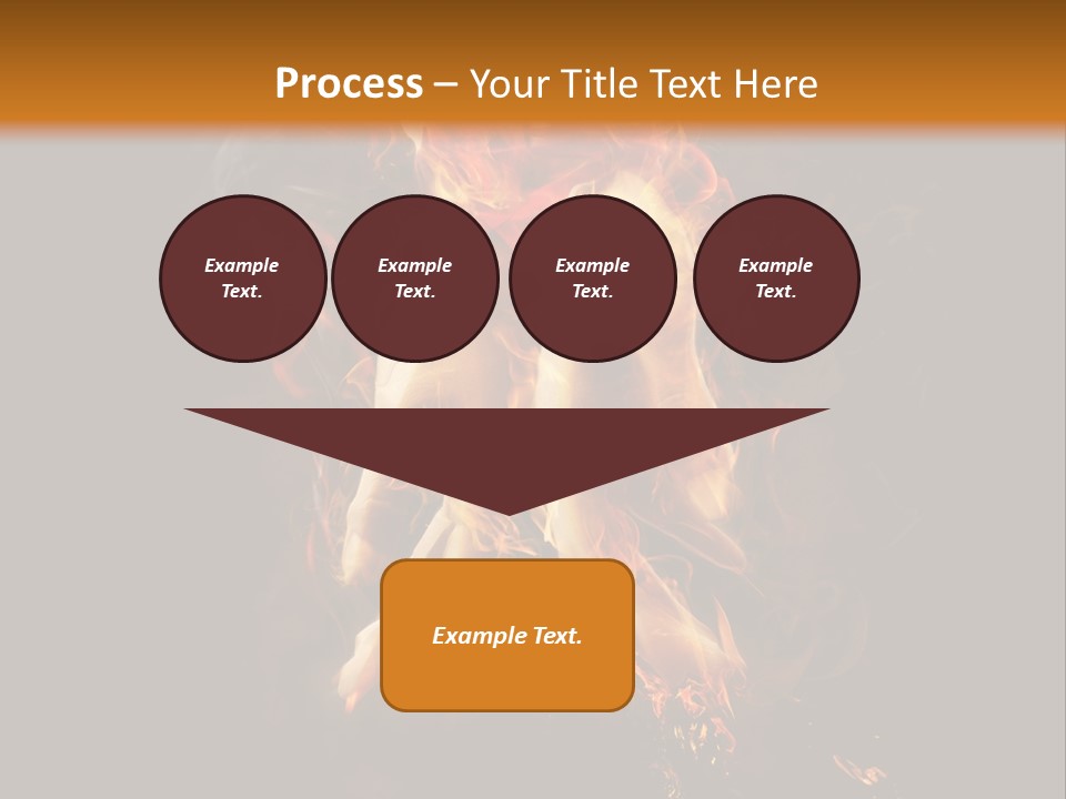 A Picture Of A Hand With Fire Coming Out Of It PowerPoint Template