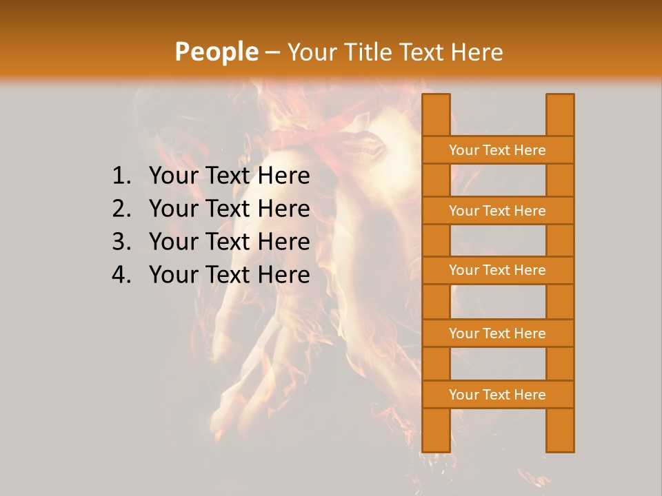 A Picture Of A Hand With Fire Coming Out Of It PowerPoint Template