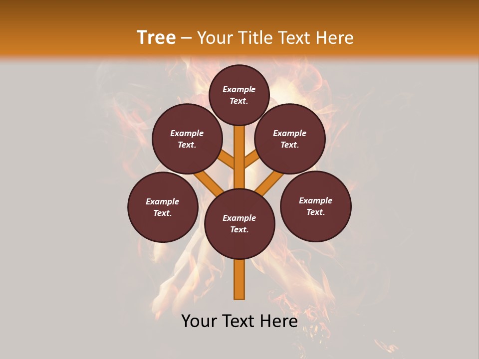 A Picture Of A Hand With Fire Coming Out Of It PowerPoint Template