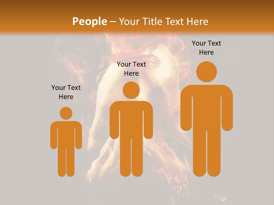 A Picture Of A Hand With Fire Coming Out Of It PowerPoint Template