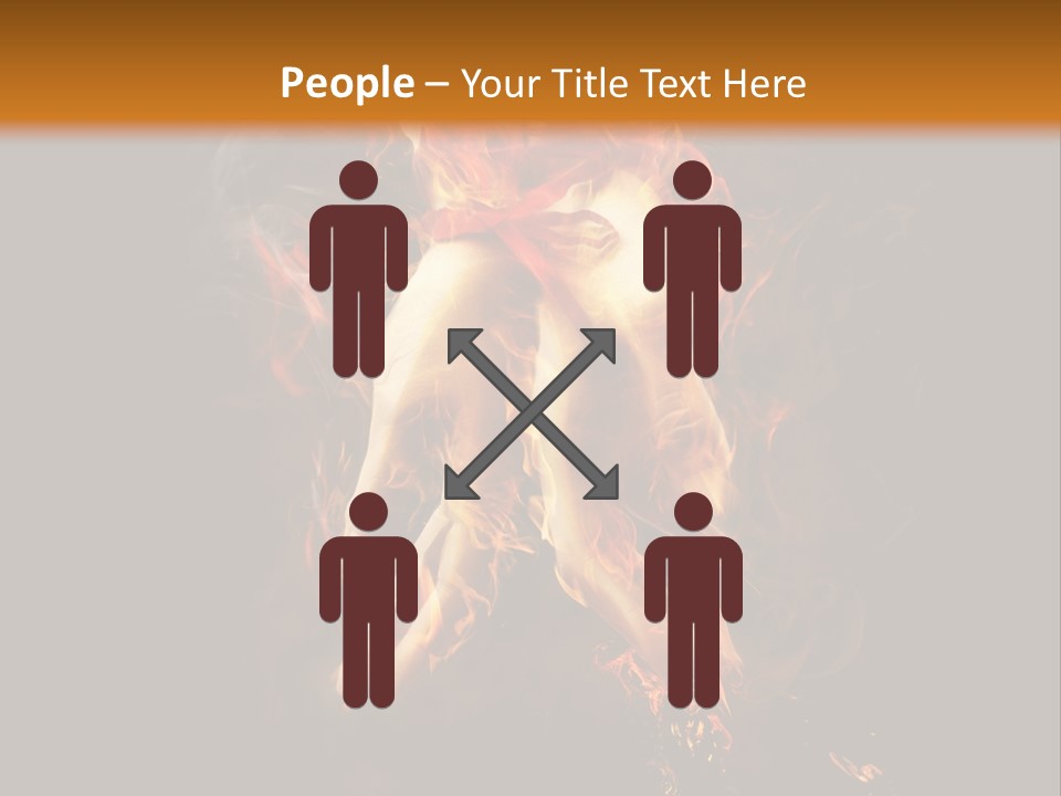A Picture Of A Hand With Fire Coming Out Of It PowerPoint Template