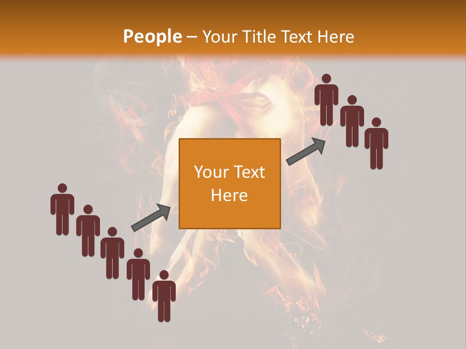 A Picture Of A Hand With Fire Coming Out Of It PowerPoint Template