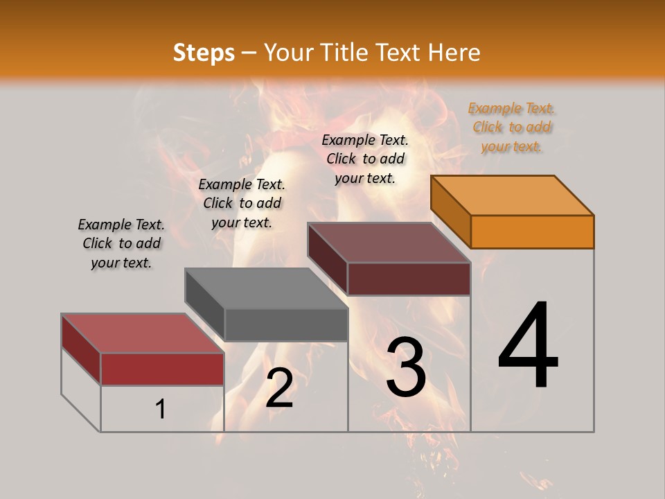 A Picture Of A Hand With Fire Coming Out Of It PowerPoint Template