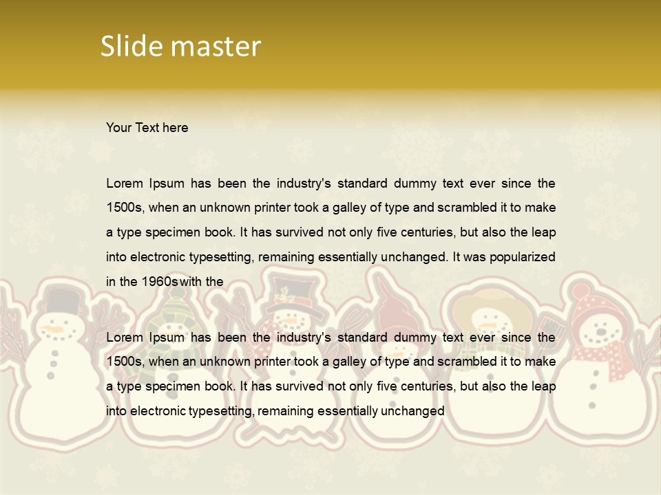 Togetherness White Slippers PowerPoint Template