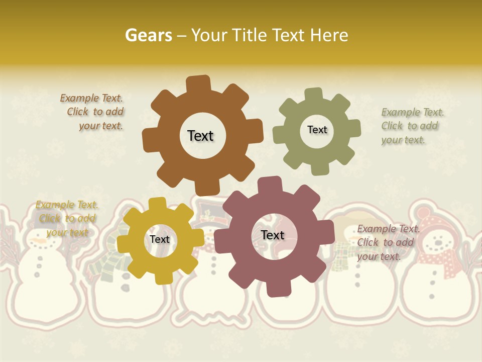 Togetherness White Slippers PowerPoint Template