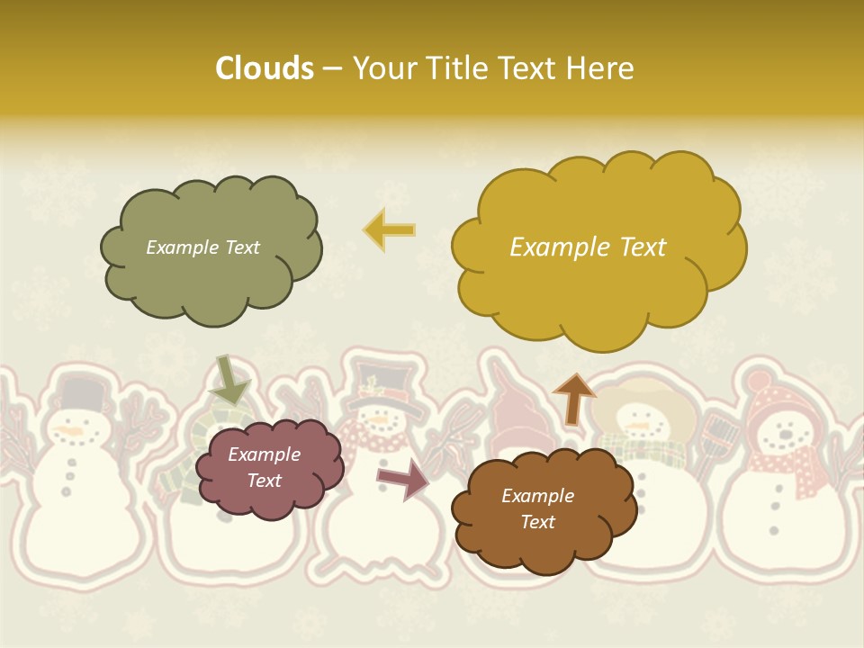 Togetherness White Slippers PowerPoint Template