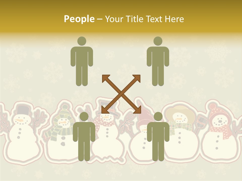 Togetherness White Slippers PowerPoint Template