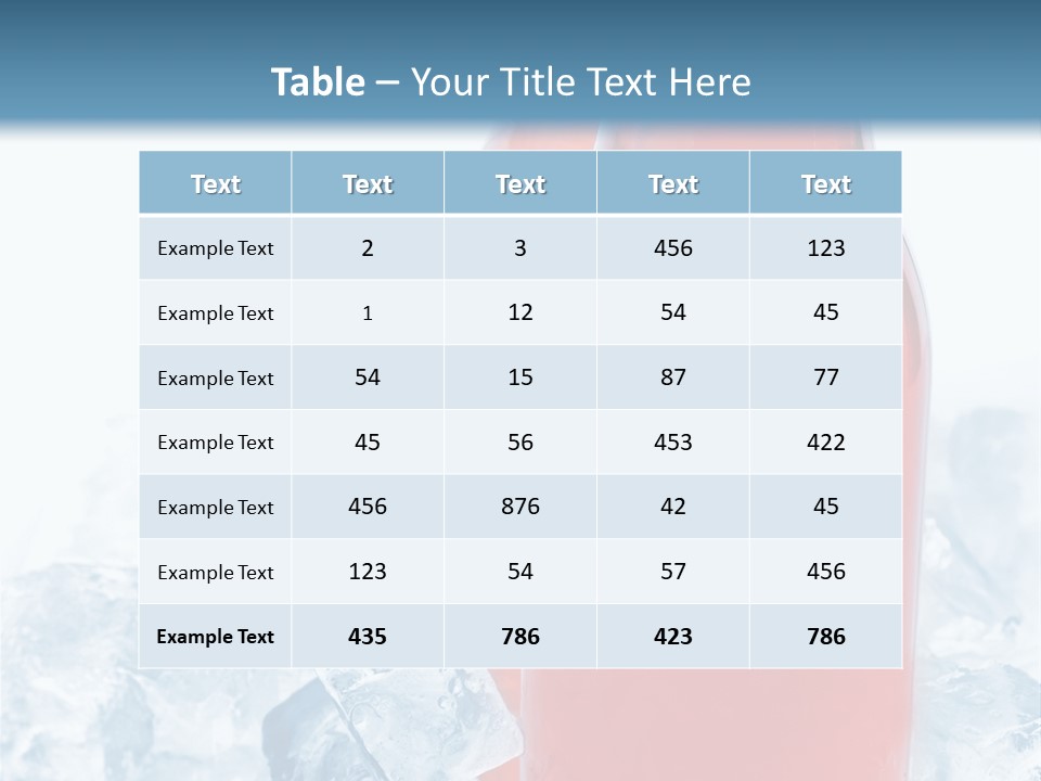 Cool Ice Photography PowerPoint Template