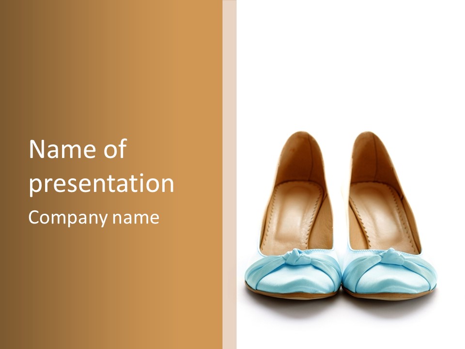 Togetherness White Slippers PowerPoint Template