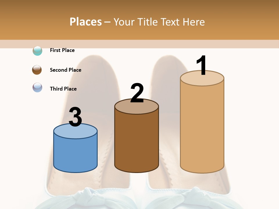 Togetherness White Slippers PowerPoint Template