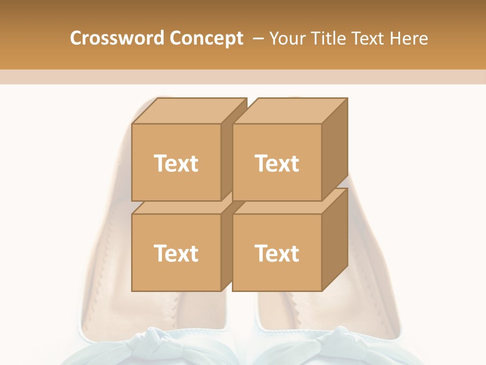 Togetherness White Slippers PowerPoint Template