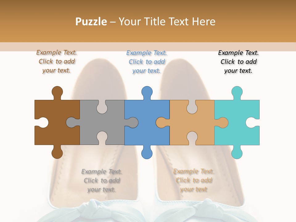 Togetherness White Slippers PowerPoint Template
