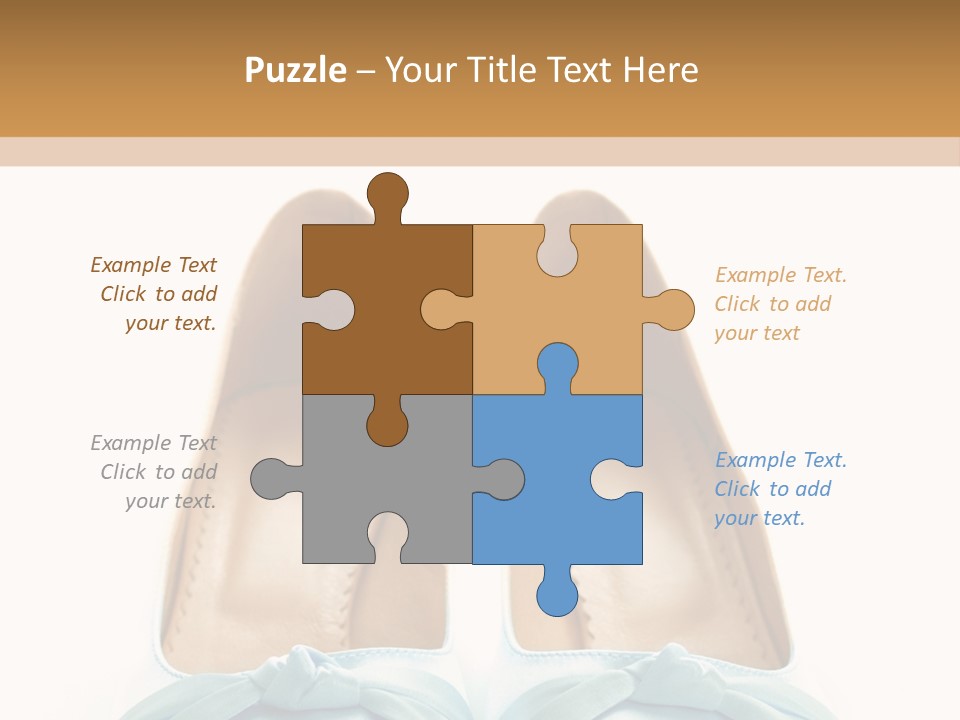 Togetherness White Slippers PowerPoint Template