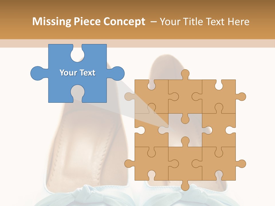 Togetherness White Slippers PowerPoint Template