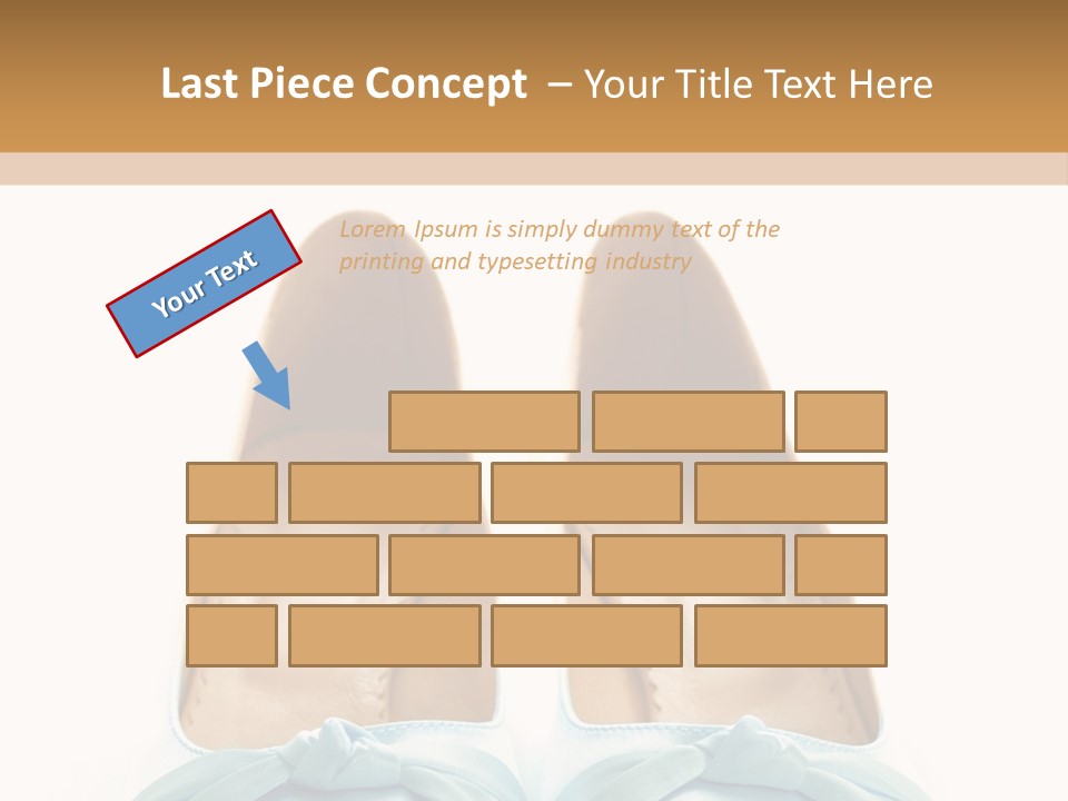 Togetherness White Slippers PowerPoint Template