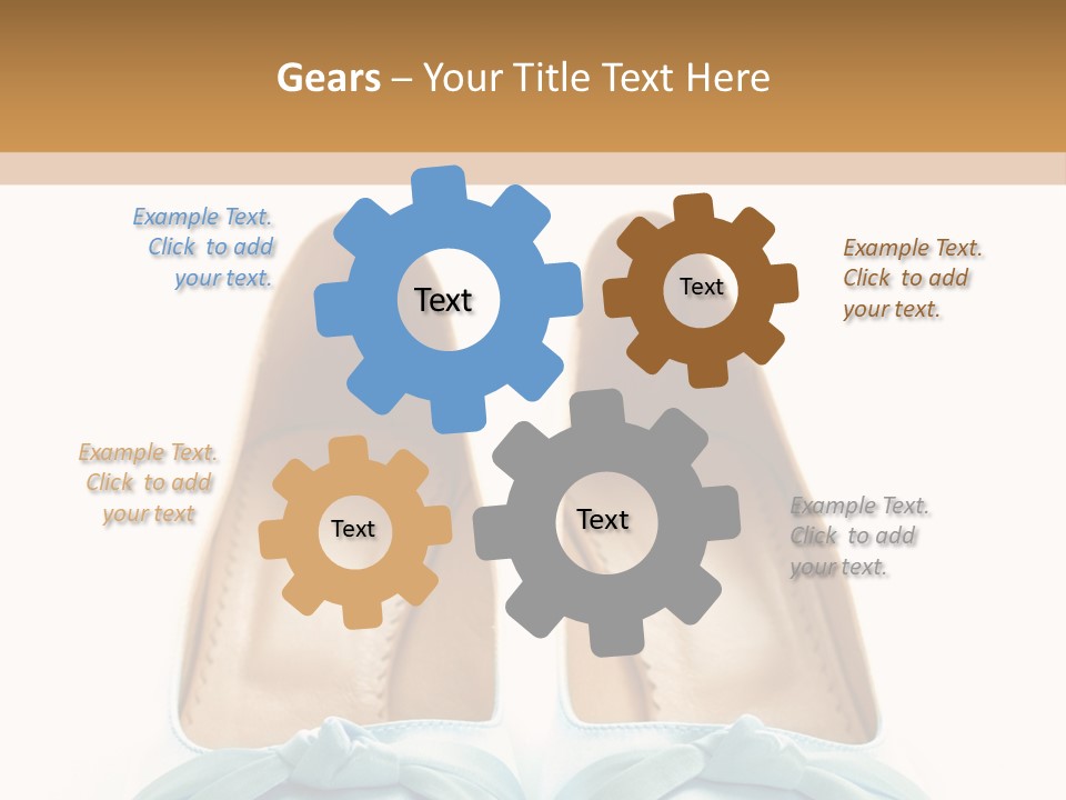 Togetherness White Slippers PowerPoint Template