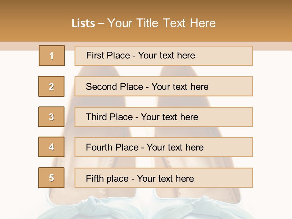 Togetherness White Slippers PowerPoint Template