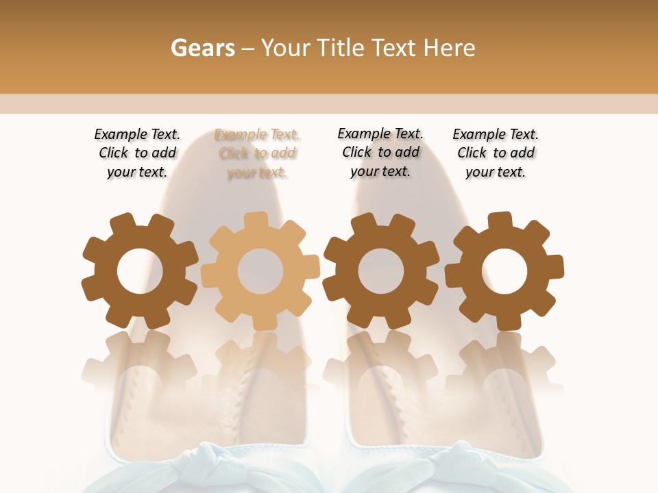Togetherness White Slippers PowerPoint Template