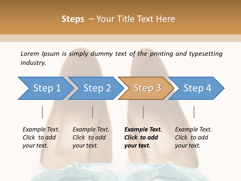 Togetherness White Slippers PowerPoint Template